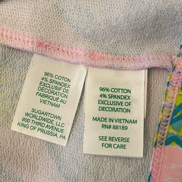 NWT Lilly Pulitzer Harper Shift Dress XXL Palm Cotton Stretch Tropical Beach - Picture 9 of 13